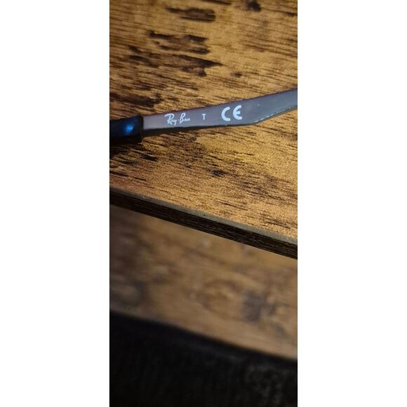 Ray-Ban RB 1549 3633 Black/Silver Full Rim Square Eyeglasses Frame 48-16-125 EUC - Picture 4 of 4